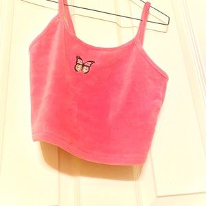 Hot pink crop top